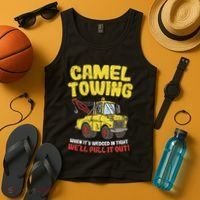 Camel Towing Funny Crude Tow Truck Recovery Workers Gift Tank Top thumb 4