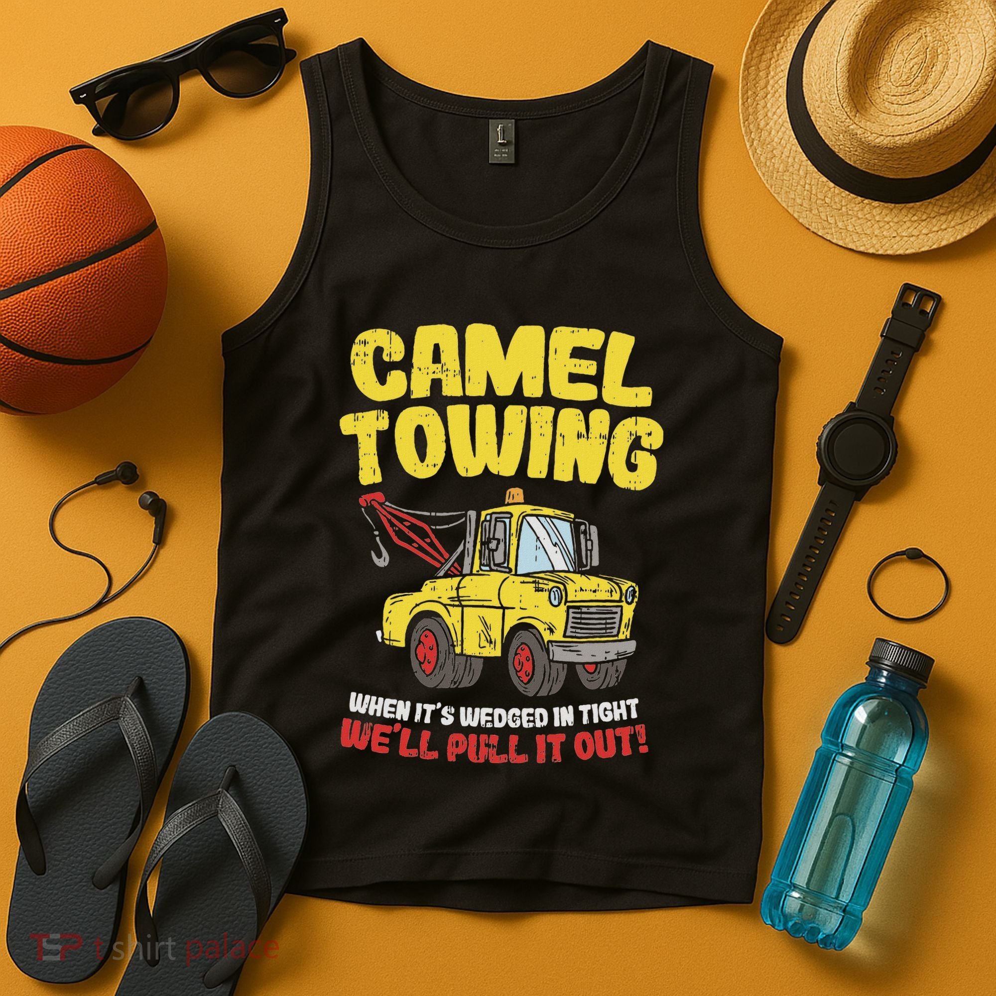 Camel Towing Funny Crude Tow Truck Recovery Workers Gift Tank Top