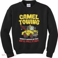 Camel Towing Funny Crude Tow Truck Recovery Workers Gift Kids Sweatshirt thumb 0