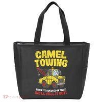 Camel Towing Funny Crude Tow Truck Recovery Workers Gift Tote Bag thumb 0