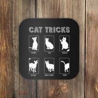 Cat Tricks Funny Kitten Kitty Pet Owner Gift Coaster thumb 0