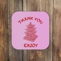 Chinese Takeout Food Thank You Box For Chef Asian Cuisine Coaster thumb 0