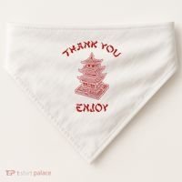 Chinese Takeout Food Thank You Box For Chef Asian Cuisine USA-Made Doggie Bandana thumb 0