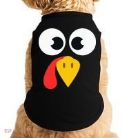 Cute Turkey Face Matching Family Costume Thanksgiving Day Doggie Tank thumb 0