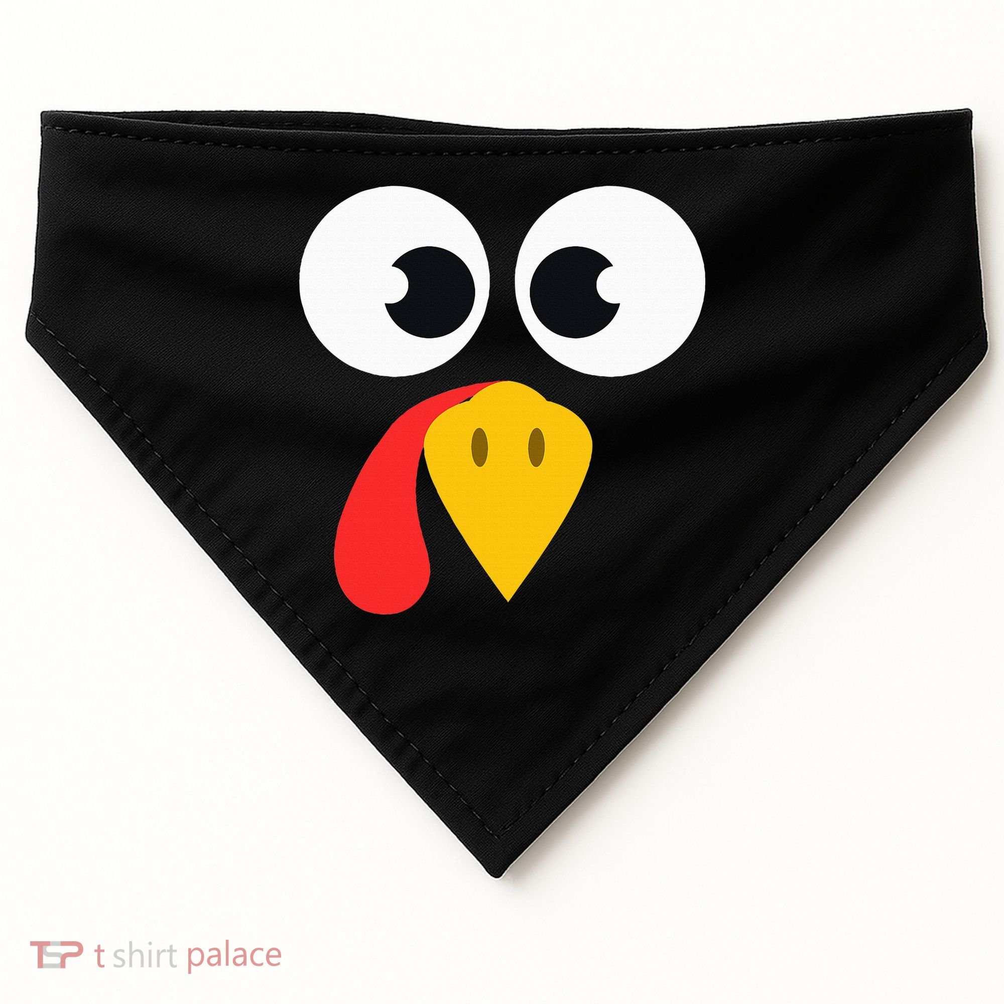 Cute Turkey Face Matching Family Costume Thanksgiving Day USA-Made Doggie Bandana
