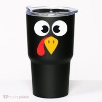 Cute Turkey Face Matching Family Costume Thanksgiving Day Tumbler thumb 0