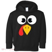 Cute Turkey Face Matching Family Costume Thanksgiving Day Toddler Hoodie thumb 0
