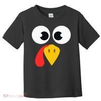 Cute Turkey Face Matching Family Costume Thanksgiving Day Toddler T-Shirt thumb 0