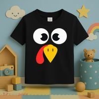 Cute Turkey Face Matching Family Costume Thanksgiving Day Toddler T-Shirt thumb 3