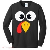Cute Turkey Face Matching Family Costume Thanksgiving Day Kids Long Sleeve Shirt thumb 0