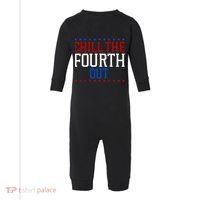 Chill The Fourth Out Funny 4th Of July Infant Fleece One Piece thumb 0