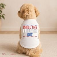 Chill The Fourth Out Funny 4th Of July Doggie Tank thumb 2