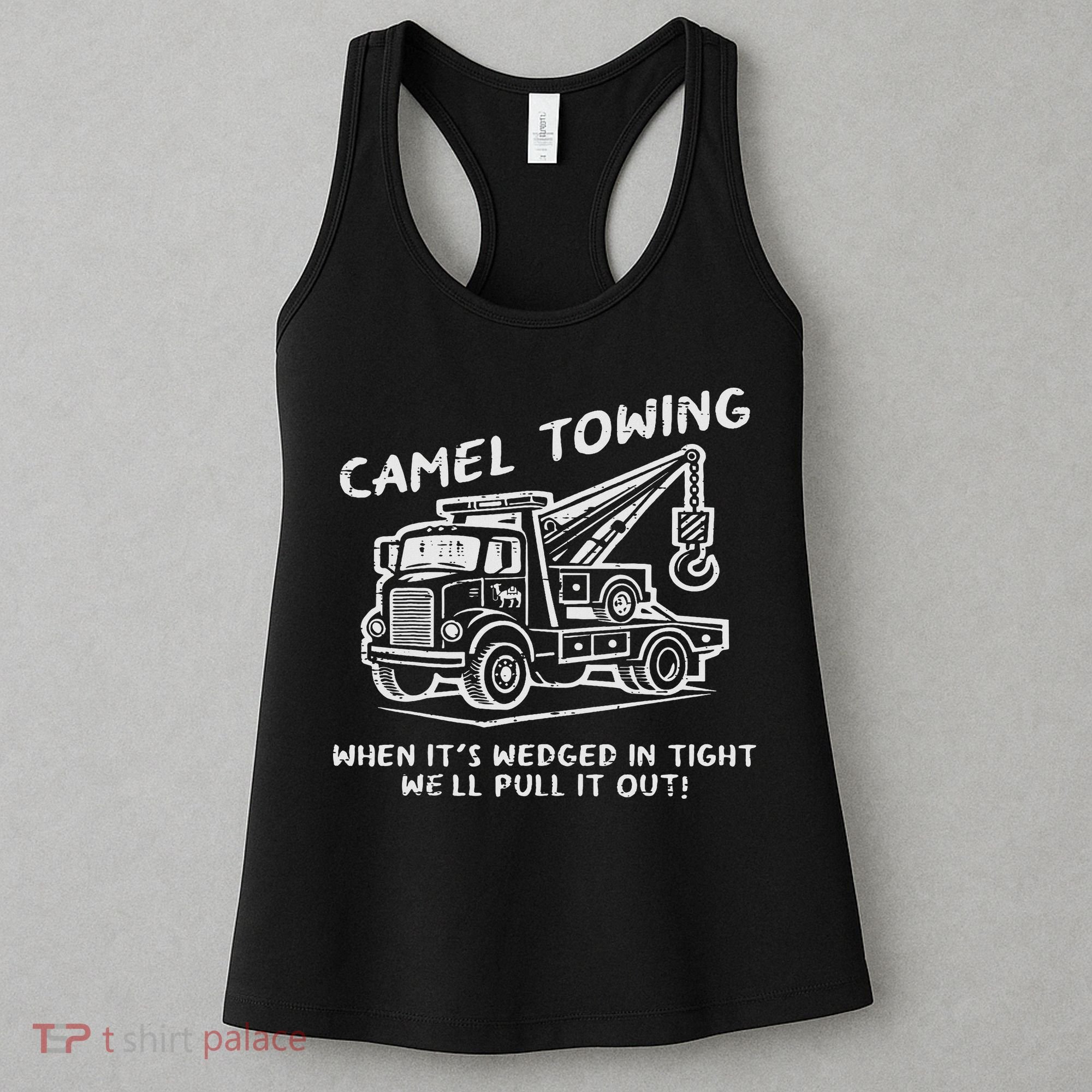 Camel Towing Funny Inappropriate Cringe Adult Humor Joke Women's Tank Top