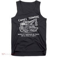 Camel Towing Funny Inappropriate Cringe Adult Humor Joke Tank Top thumb 0