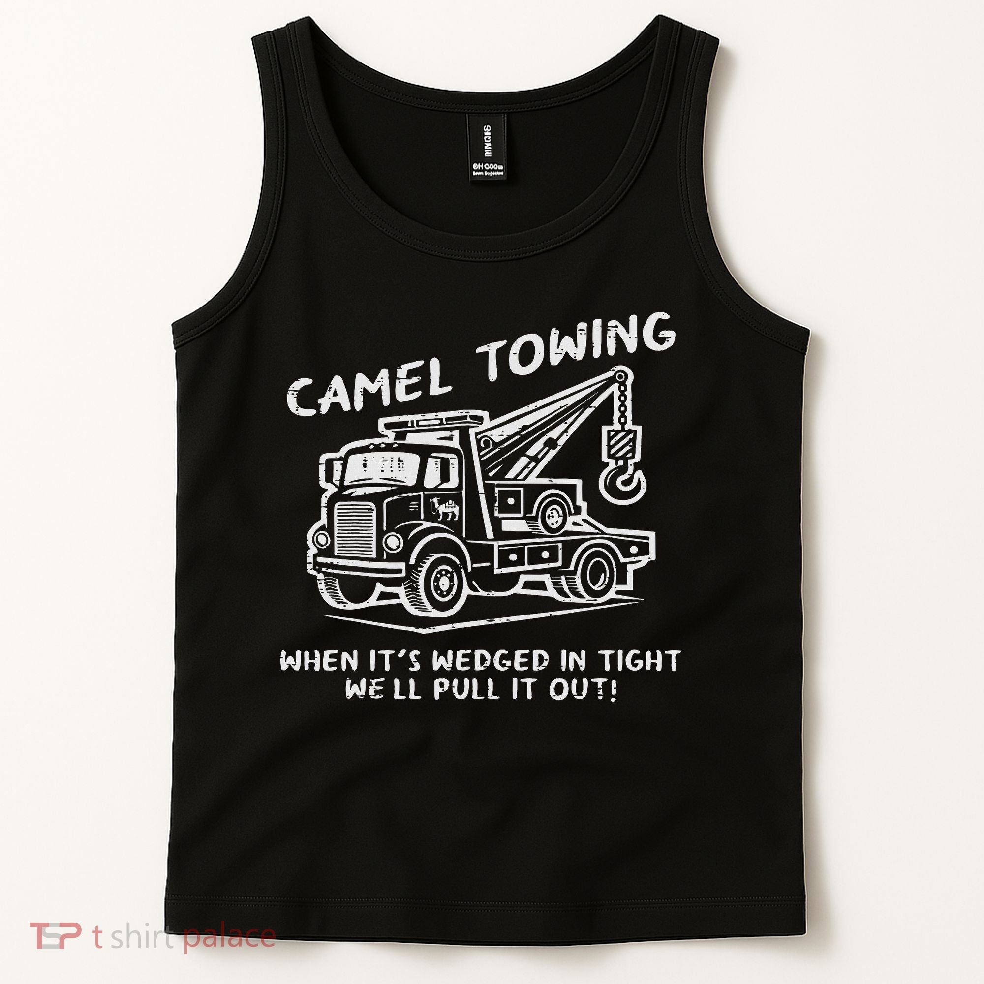Camel Towing Funny Inappropriate Cringe Adult Humor Joke Tank Top