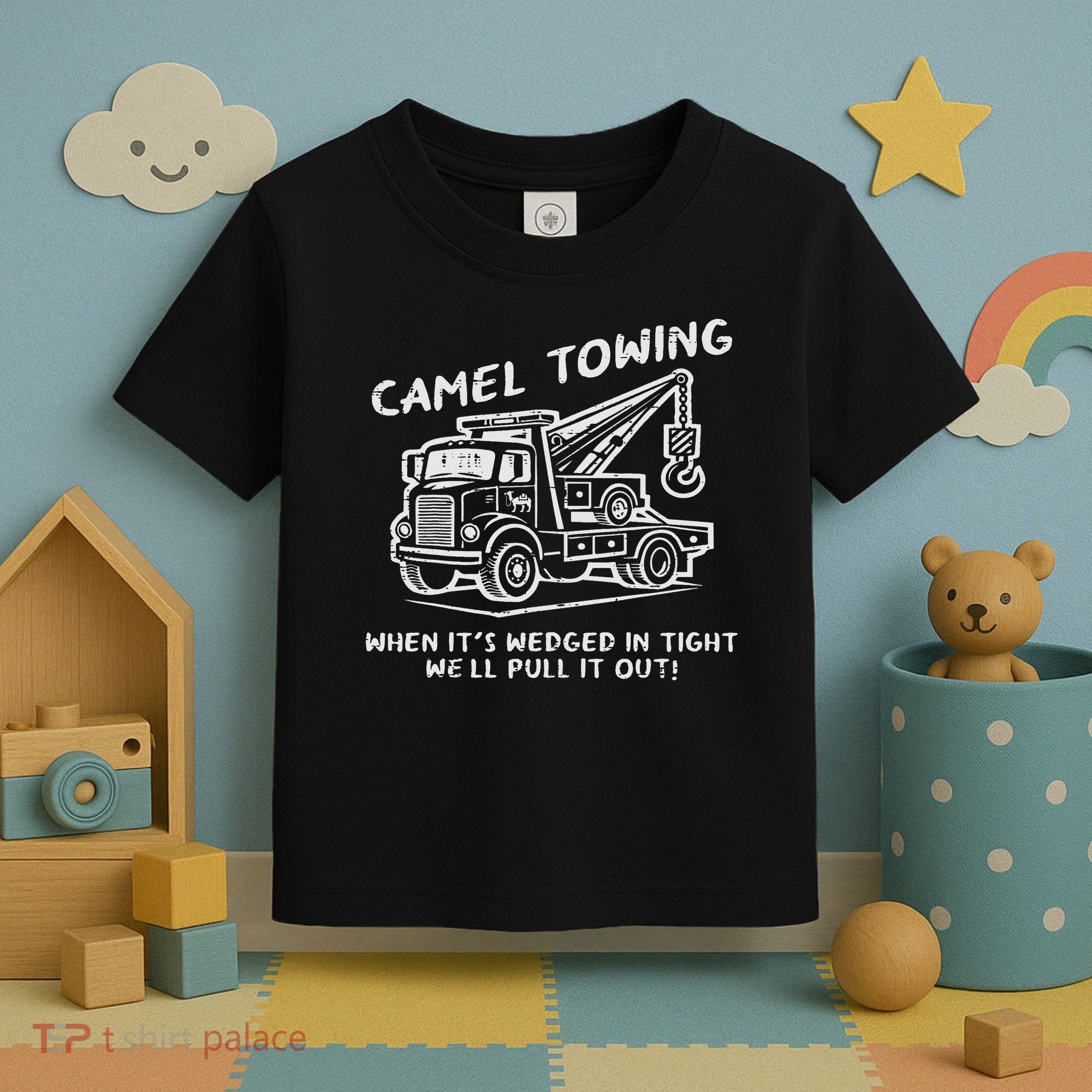 Camel Towing Funny Inappropriate Cringe Adult Humor Joke Toddler T-Shirt