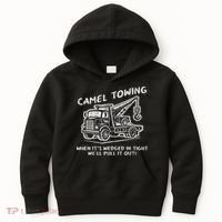 Camel Towing Funny Inappropriate Cringe Adult Humor Joke Kids Hoodie thumb 0