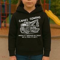 Camel Towing Funny Inappropriate Cringe Adult Humor Joke Kids Hoodie thumb 3