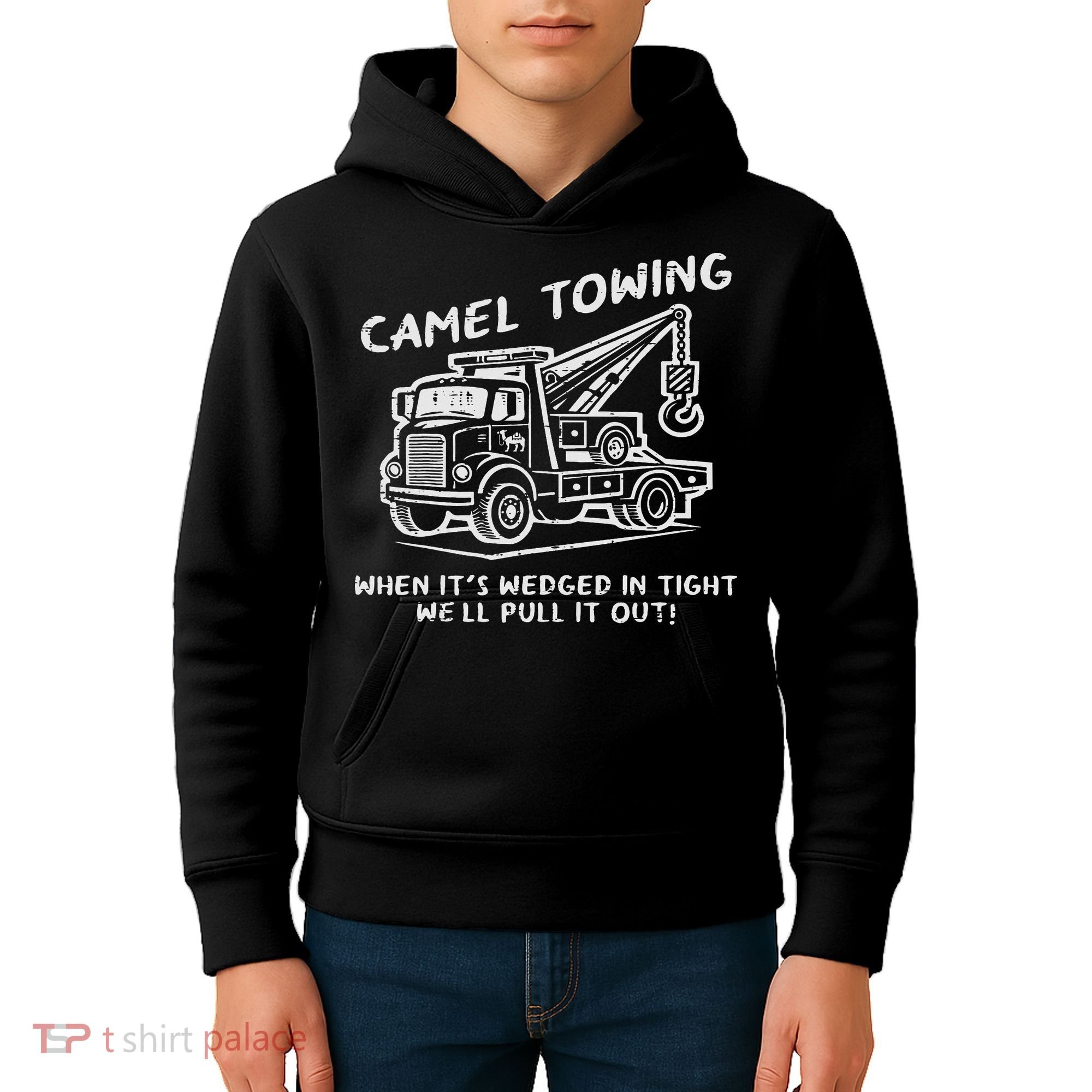 Camel Towing Funny Inappropriate Cringe Adult Humor Joke Kids Hoodie