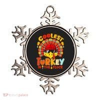 Coolest Turkey Flock Cute Thanksgiving Kids Boys Girls Gift Ornament thumb 0