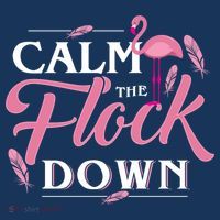 Calm The Flock Down Funny Pink Flamingo Bird Lovers Summer Women's Tank Top thumb 5