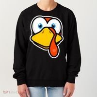 Cute Turkey Face Thanksgiving Costume Gift Women's Sweatshirt thumb 0