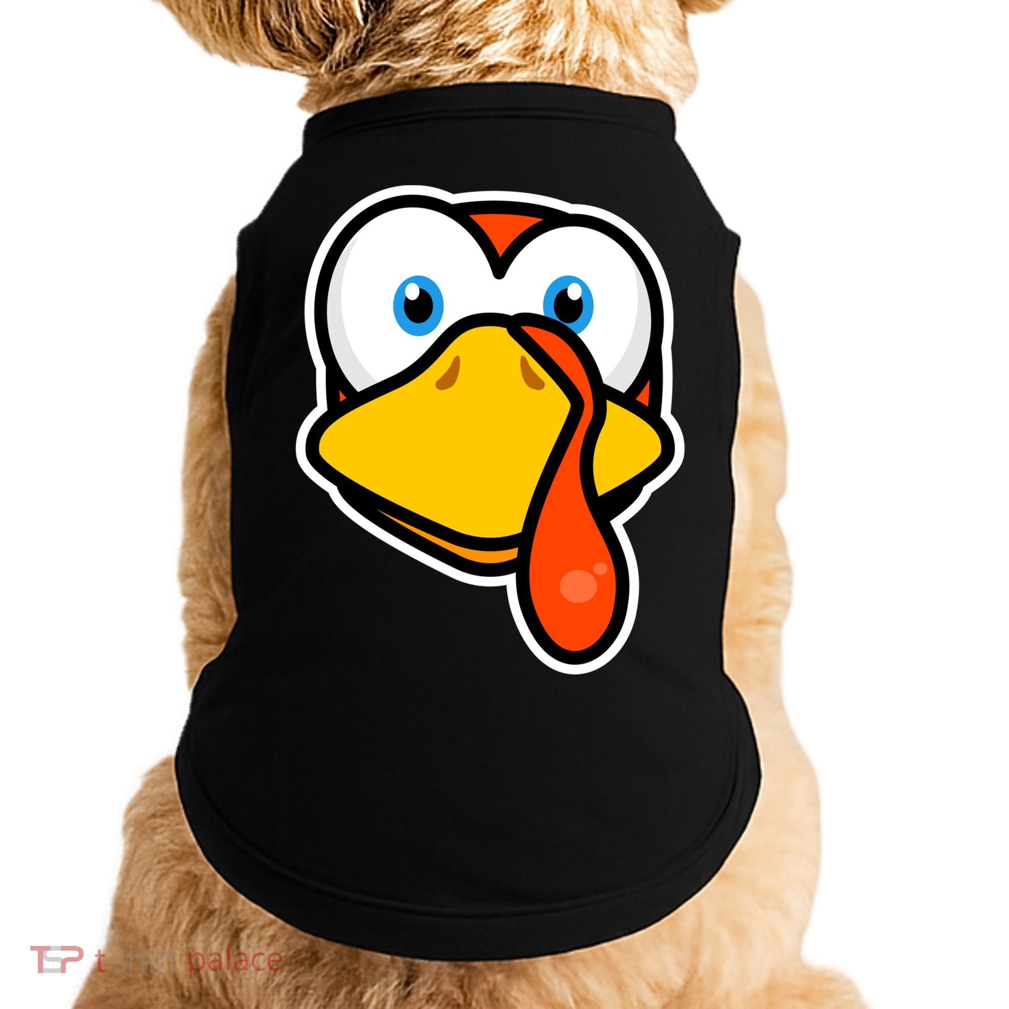 Cute Turkey Face Thanksgiving Costume Gift Doggie Tank