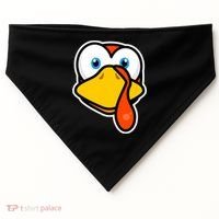 Cute Turkey Face Thanksgiving Costume Gift USA-Made Doggie Bandana thumb 0