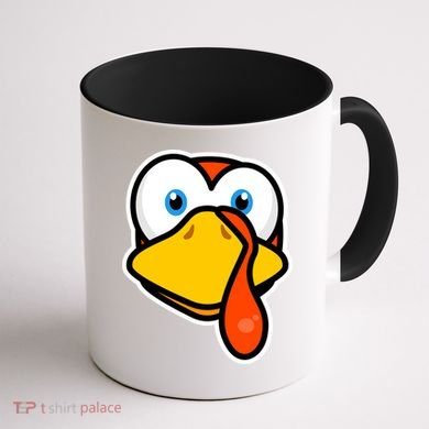 Cute Turkey Face Thanksgiving Costume Gift Coffee Mug back