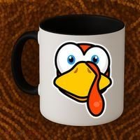 Cute Turkey Face Thanksgiving Costume Gift Coffee Mug thumb 2