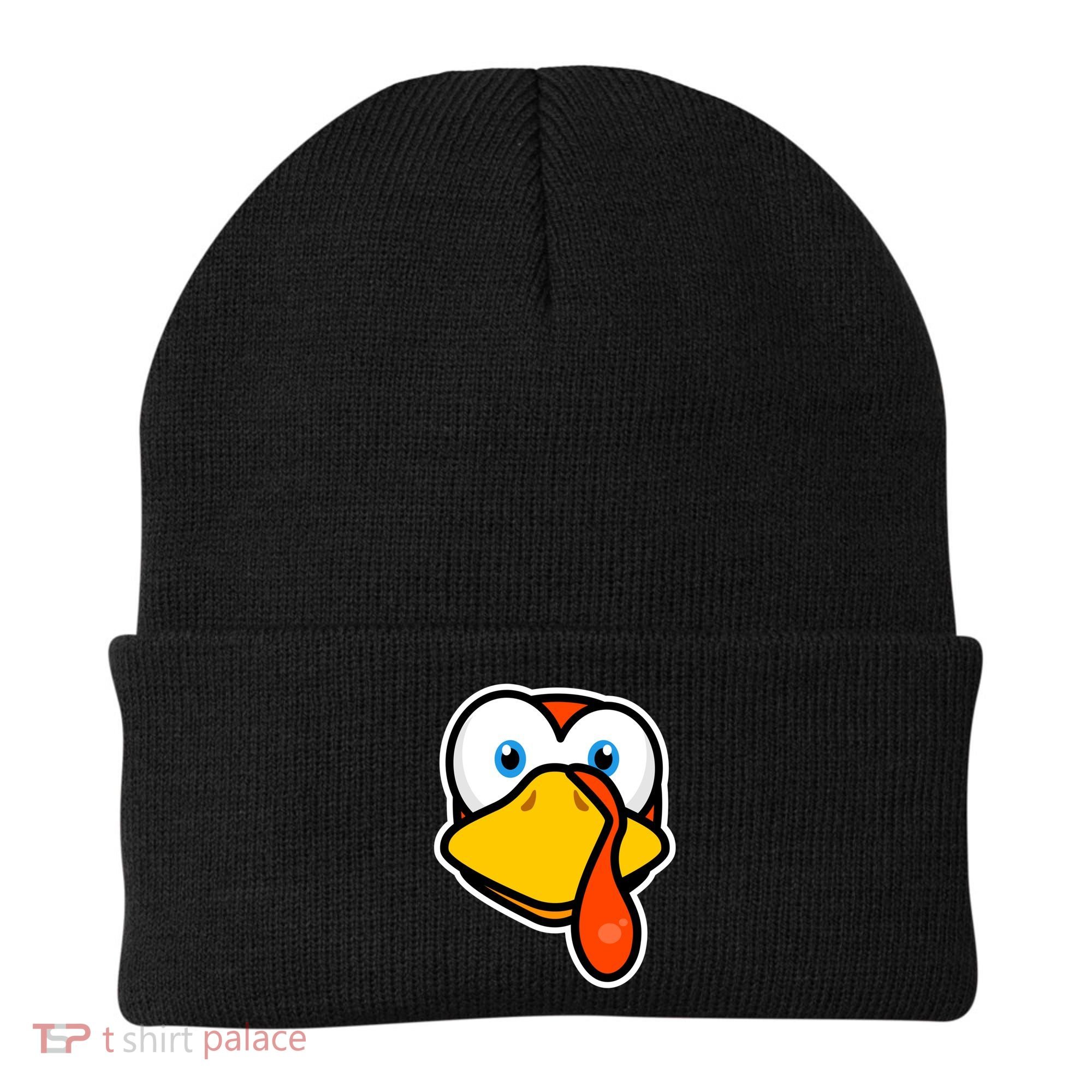 Cute Turkey Face Thanksgiving Costume Gift Beanie