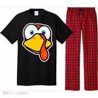 Cute Turkey Face Thanksgiving Costume Gift Pajama Set thumb 0