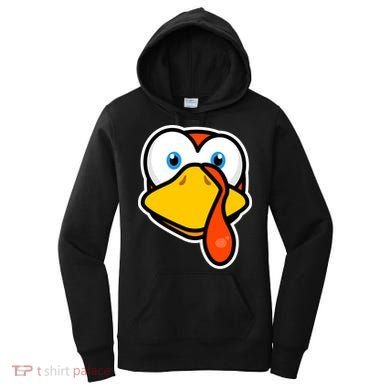Cute Turkey Face Thanksgiving Costume Gift Women's Hoodie