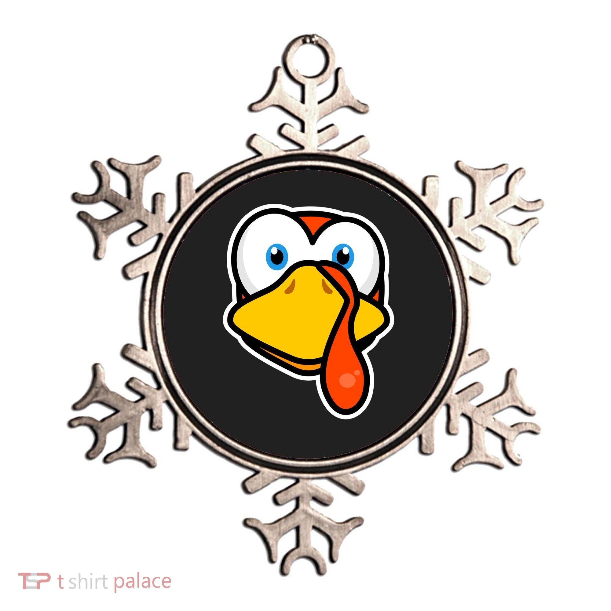 Cute Turkey Face Thanksgiving Costume Gift Ornament