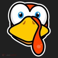 Cute Turkey Face Thanksgiving Costume Gift Golf Towel thumb 3