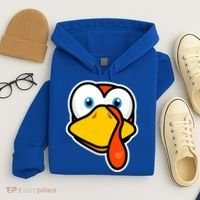 Cute Turkey Face Thanksgiving Costume Gift Hoodie thumb 4