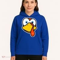 Cute Turkey Face Thanksgiving Costume Gift Hoodie thumb 5