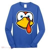 Cute Turkey Face Thanksgiving Costume Gift Long Sleeve Shirt thumb 0