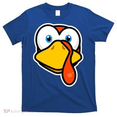 Cute Turkey Face Thanksgiving Costume Gift T-Shirt