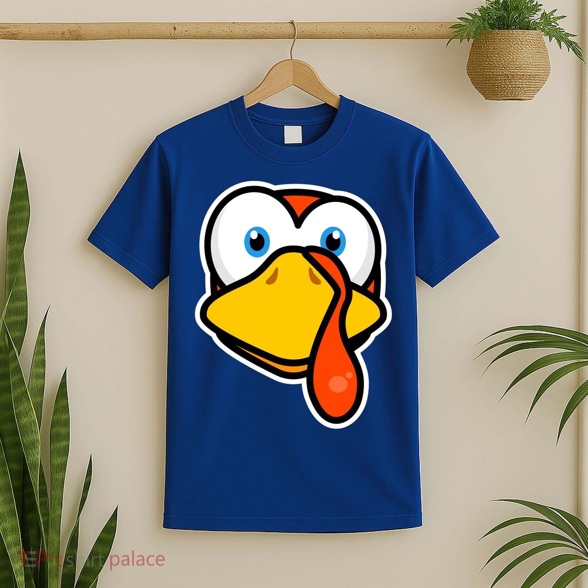 Cute Turkey Face Thanksgiving Costume Gift T-Shirt