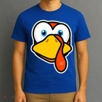 Cute Turkey Face Thanksgiving Costume Gift T-Shirt thumb 3