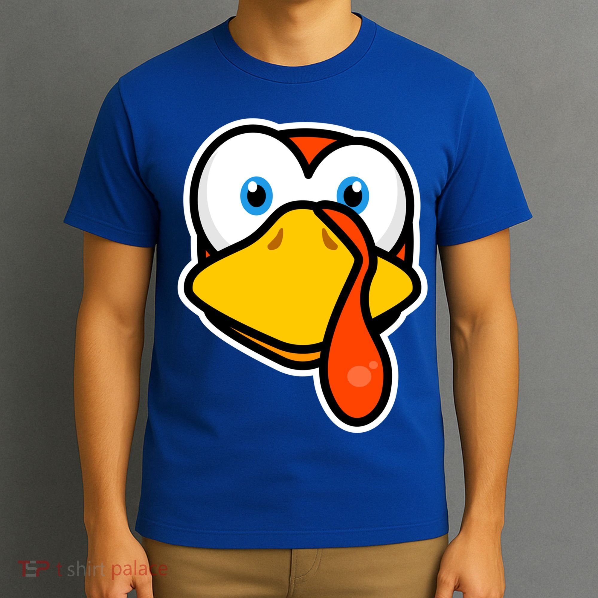 Cute Turkey Face Thanksgiving Costume Gift T-Shirt