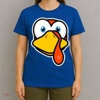 Cute Turkey Face Thanksgiving Costume Gift T-Shirt thumb 4