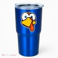 Cute Turkey Face Thanksgiving Costume Gift Tumbler thumb 0