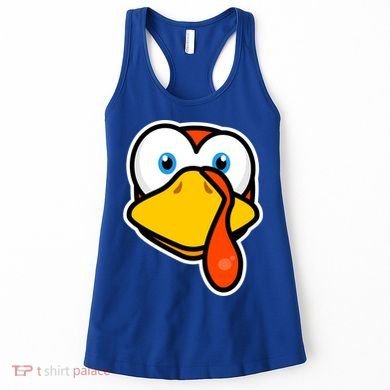 Cute Turkey Face Thanksgiving Costume Gift Women's Tank Top
