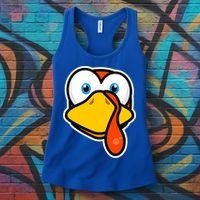 Cute Turkey Face Thanksgiving Costume Gift Women's Tank Top thumb 3