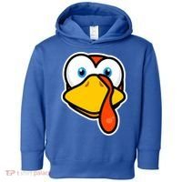 Cute Turkey Face Thanksgiving Costume Gift Toddler Hoodie thumb 0