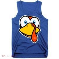 Cute Turkey Face Thanksgiving Costume Gift Tank Top thumb 0