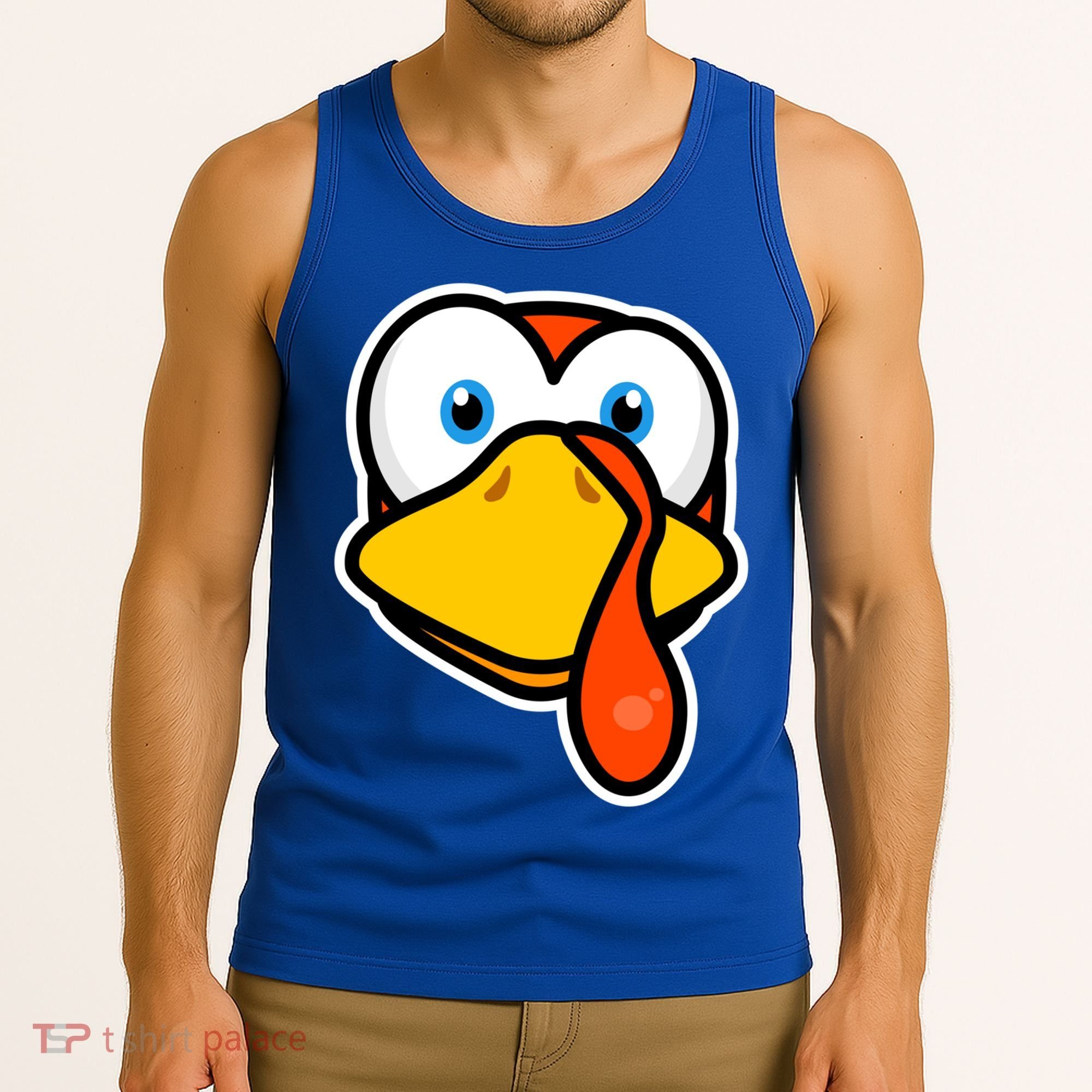 Cute Turkey Face Thanksgiving Costume Gift Tank Top