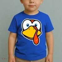 Cute Turkey Face Thanksgiving Costume Gift Toddler T-Shirt thumb 2